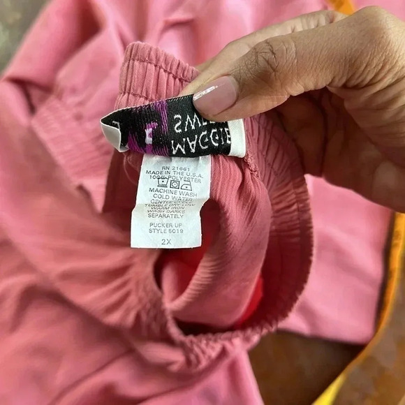 Maggie Sweet Flowy Shorts Pink Size 2X - Picture 8 of 9